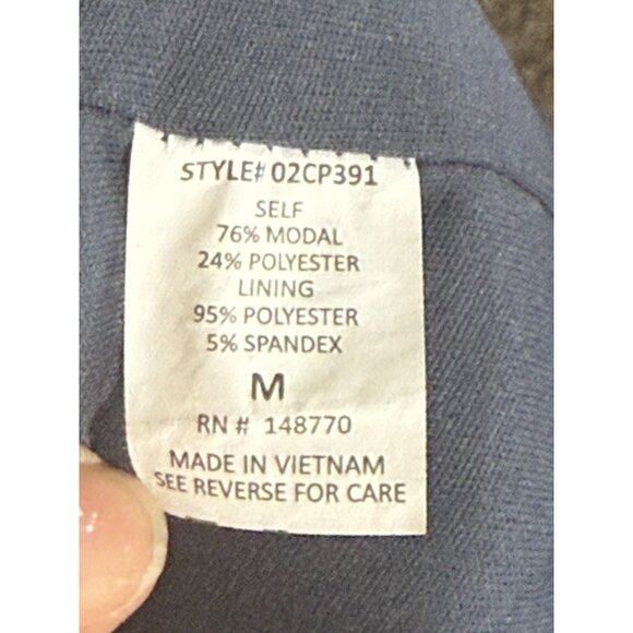 Sienna Sky Slate Blue Spaghetti Strap Wide Leg Cropped Jumpsuit‎ Size M Side tie - Picture 6 of 12